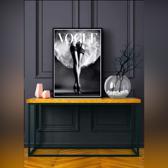 SET 3 Black & white vogue model picture print- luxury living room wall art decor - Picture 2 of 8